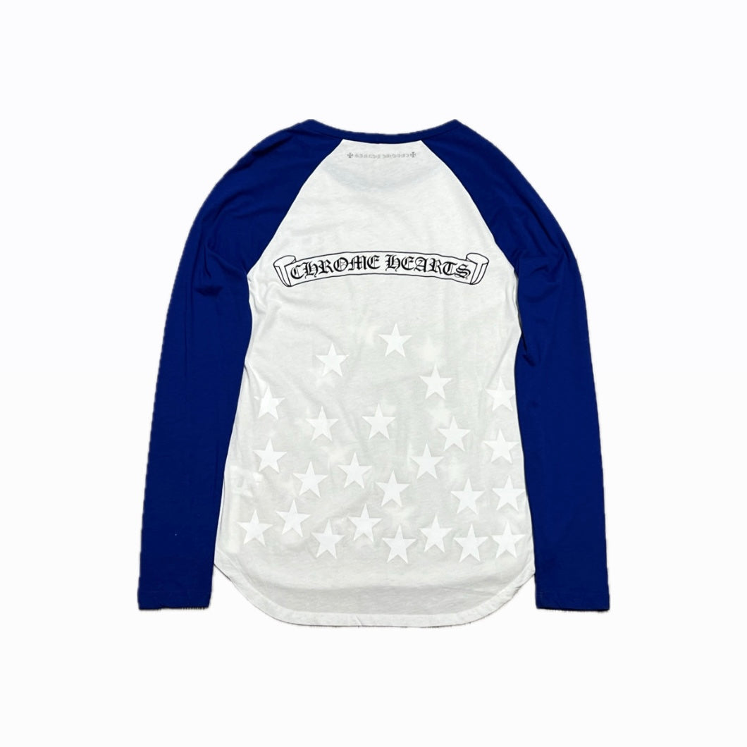 Scroll Stars L/S T-Shirt Blue/White (Women's)