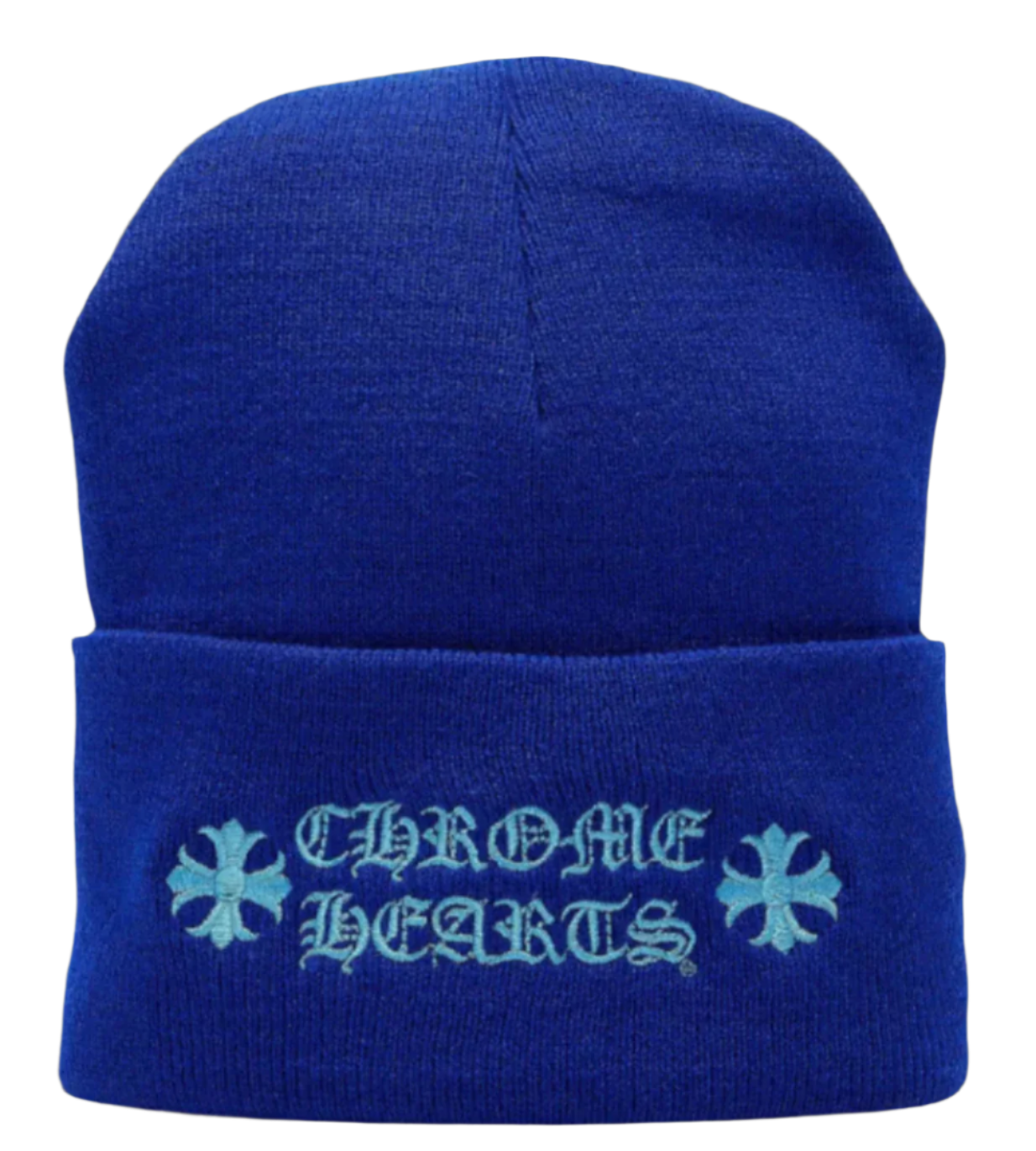 Blue Embroidered Logo Beanie