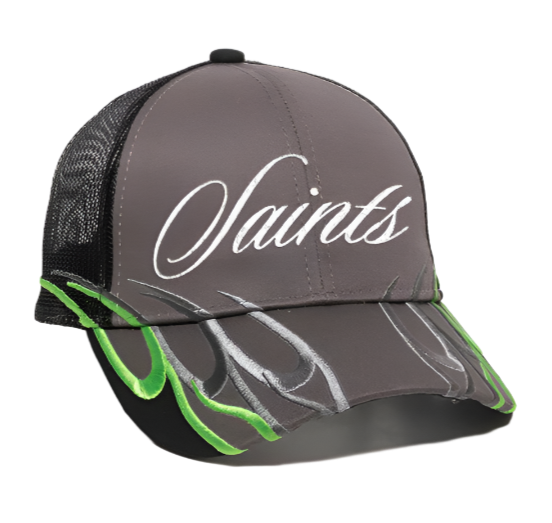 Flame On Cap Grey/Green