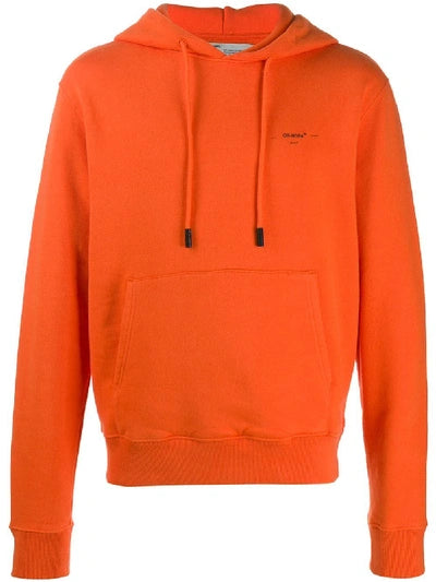 Off-White Logo Hoodie Orange