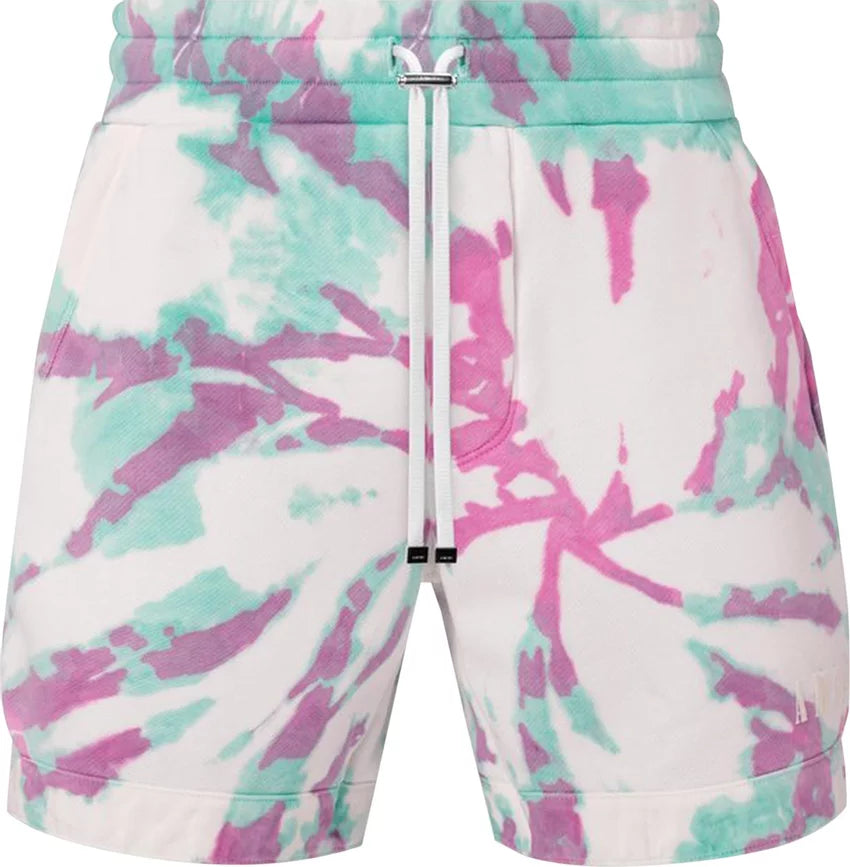 Core Tie Dye Sweat Shorts Pea/Ice/Blanc