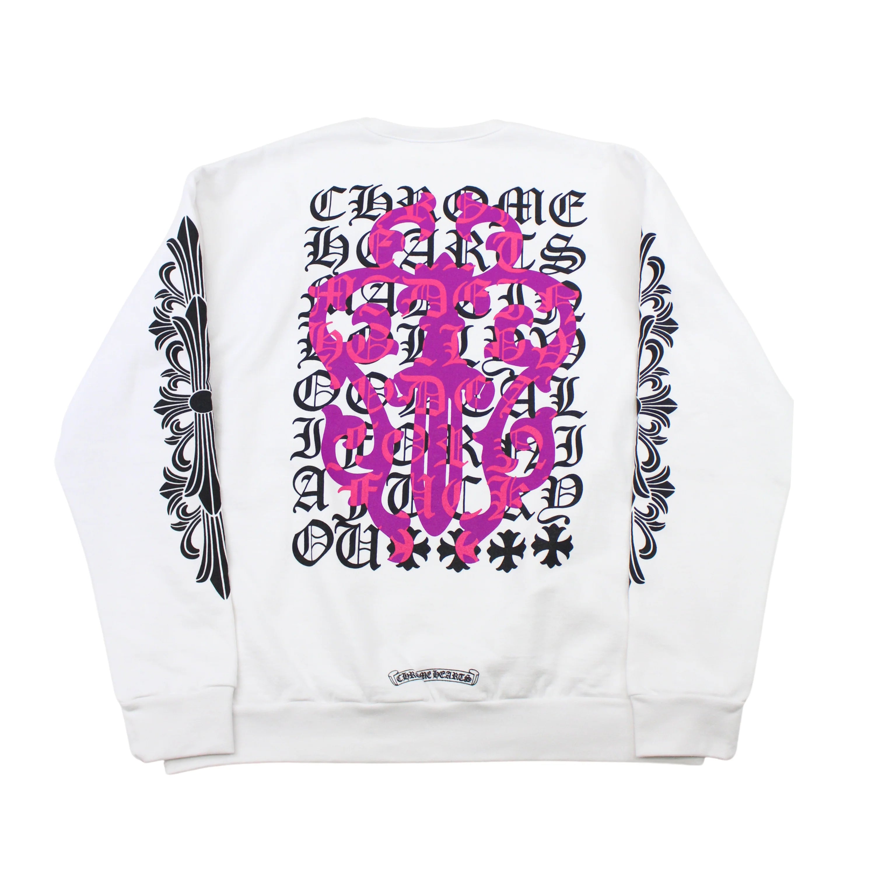 Eye Chart Dagger Crewneck White