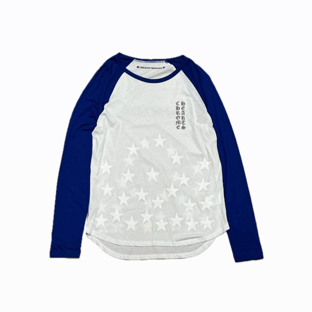 Scroll Stars L/S T-Shirt Blue/White (Women's)