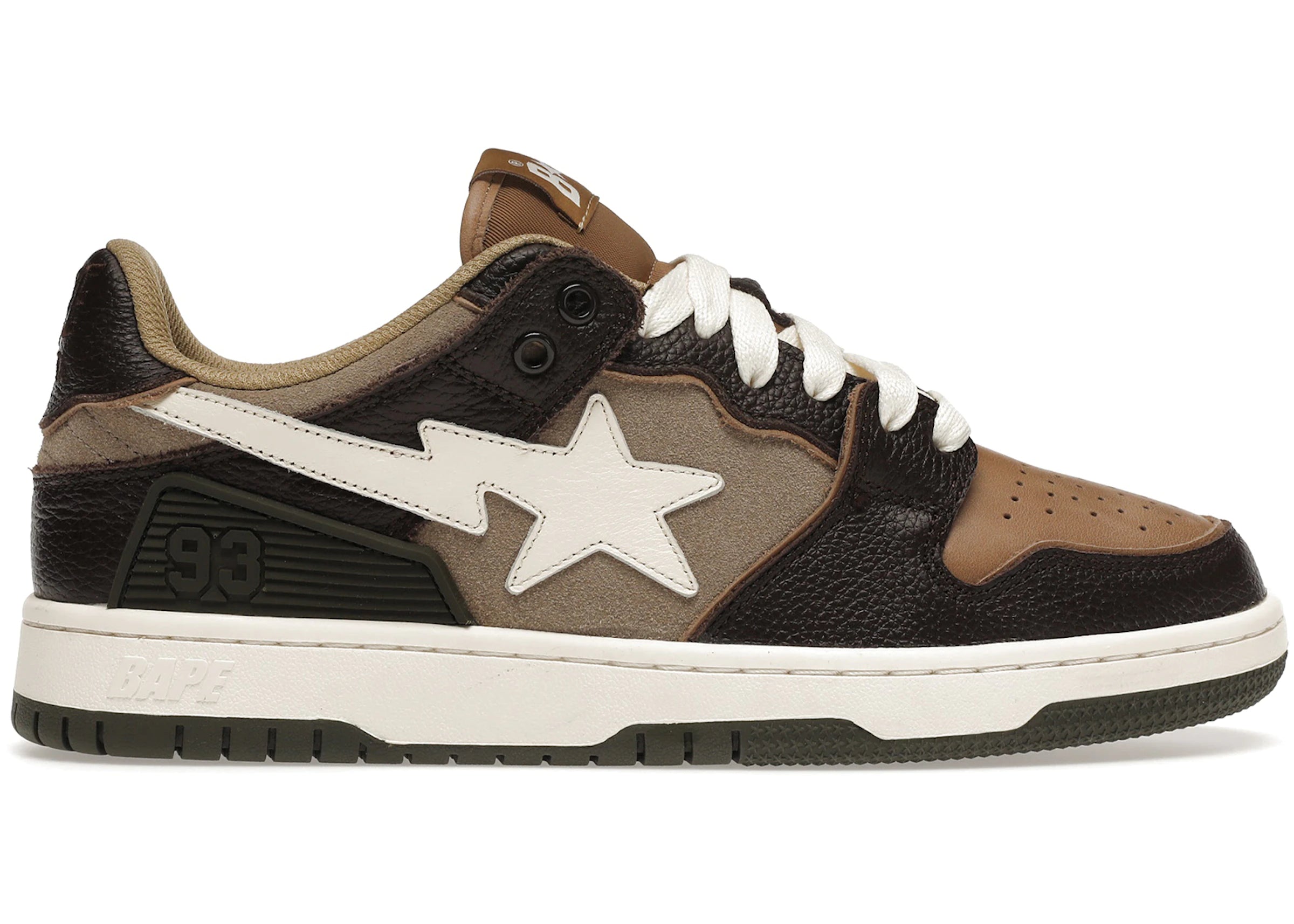 A Bathing Ape  SK8 Sta Brown Ivory