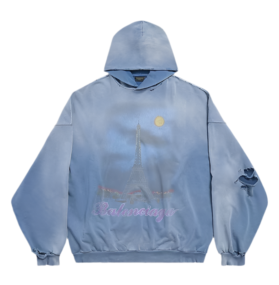 Paris Moon Oversized Hoodie