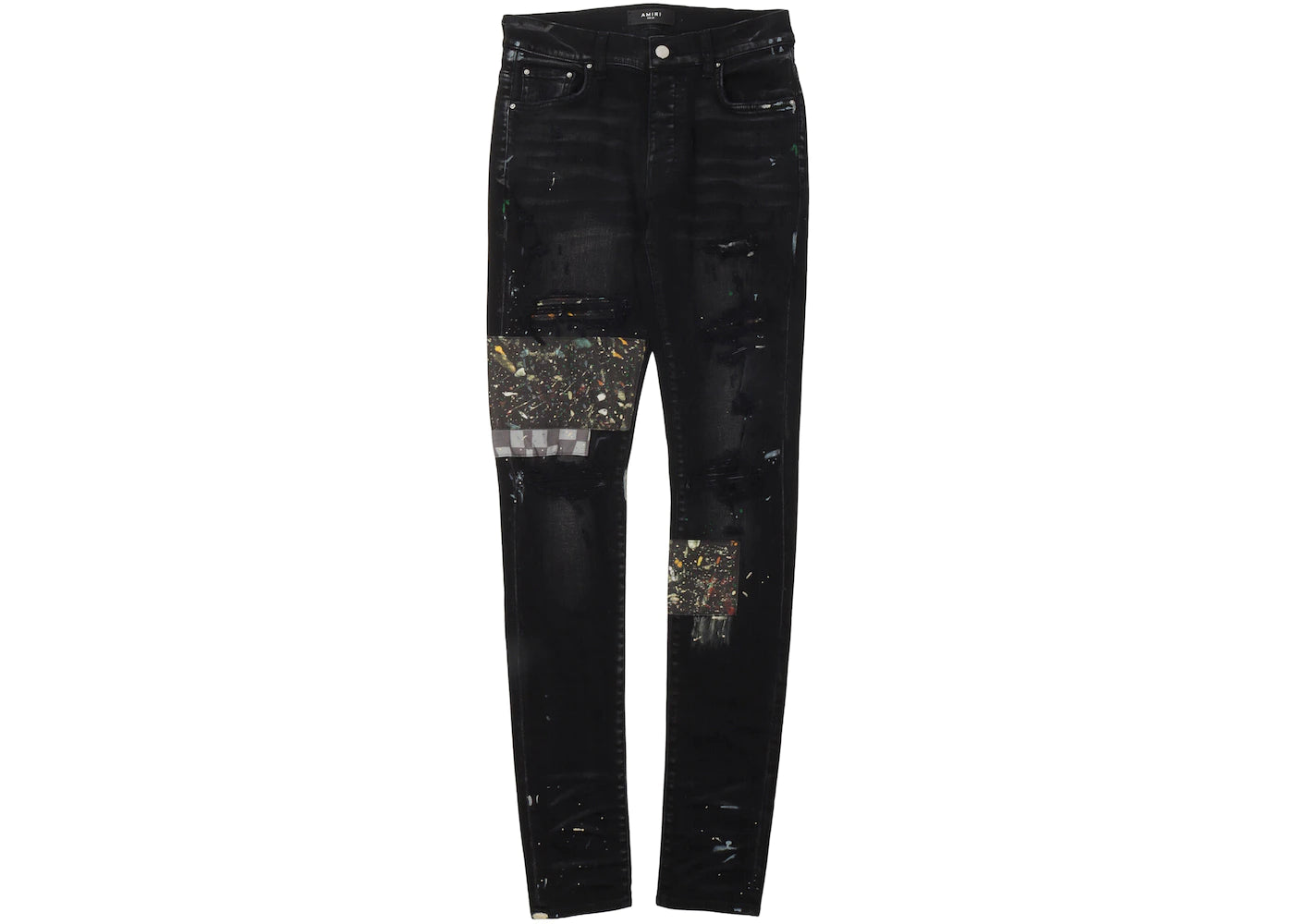 Artpatch Paint Checker Jean Aged Black