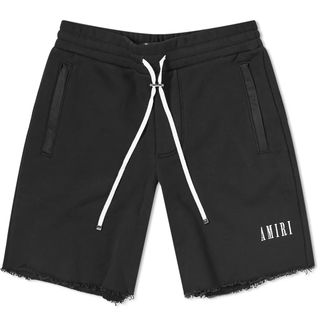 Core Logo Sweat Shorts Black Zip Pockets