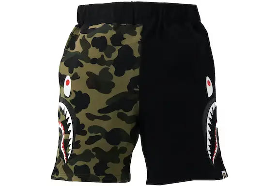 1st Camo Side Shark Sweat Shorts Green