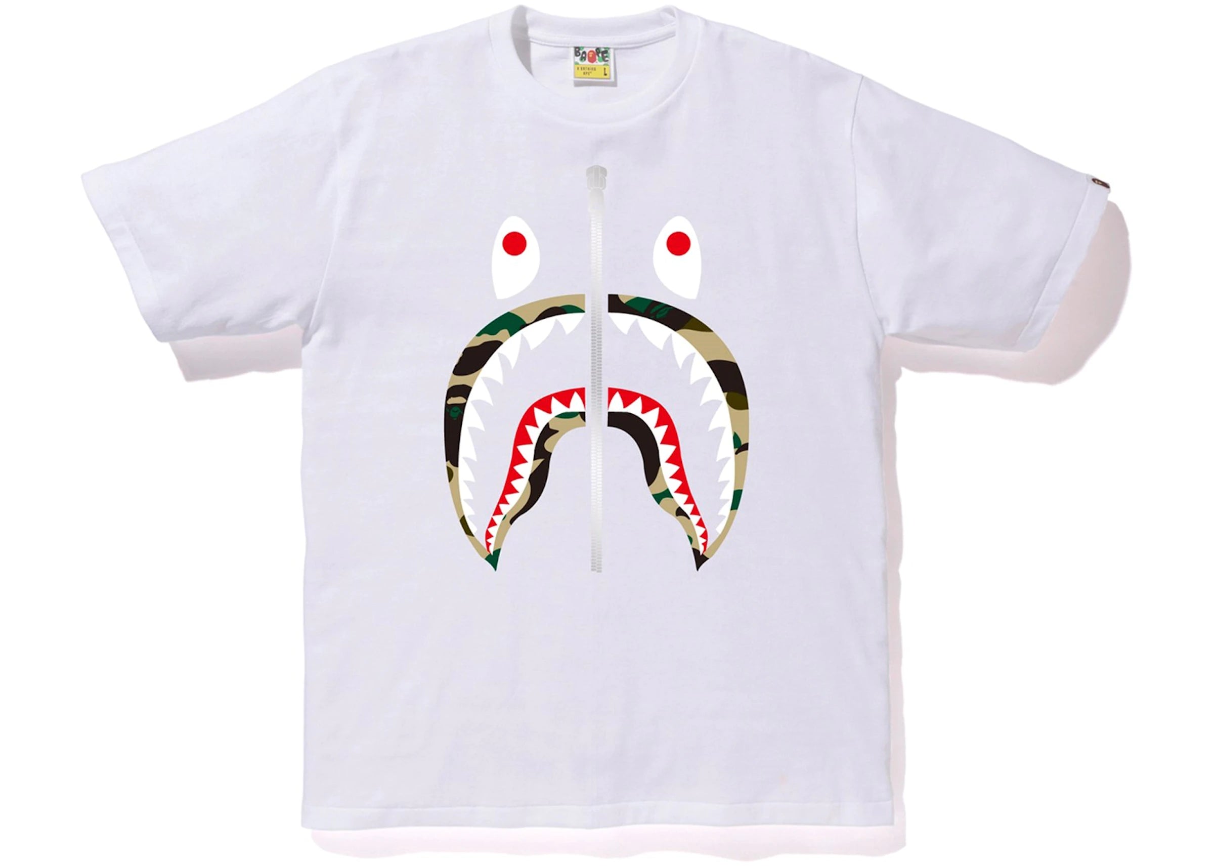 1st Camo Shark Tee White/Yellow