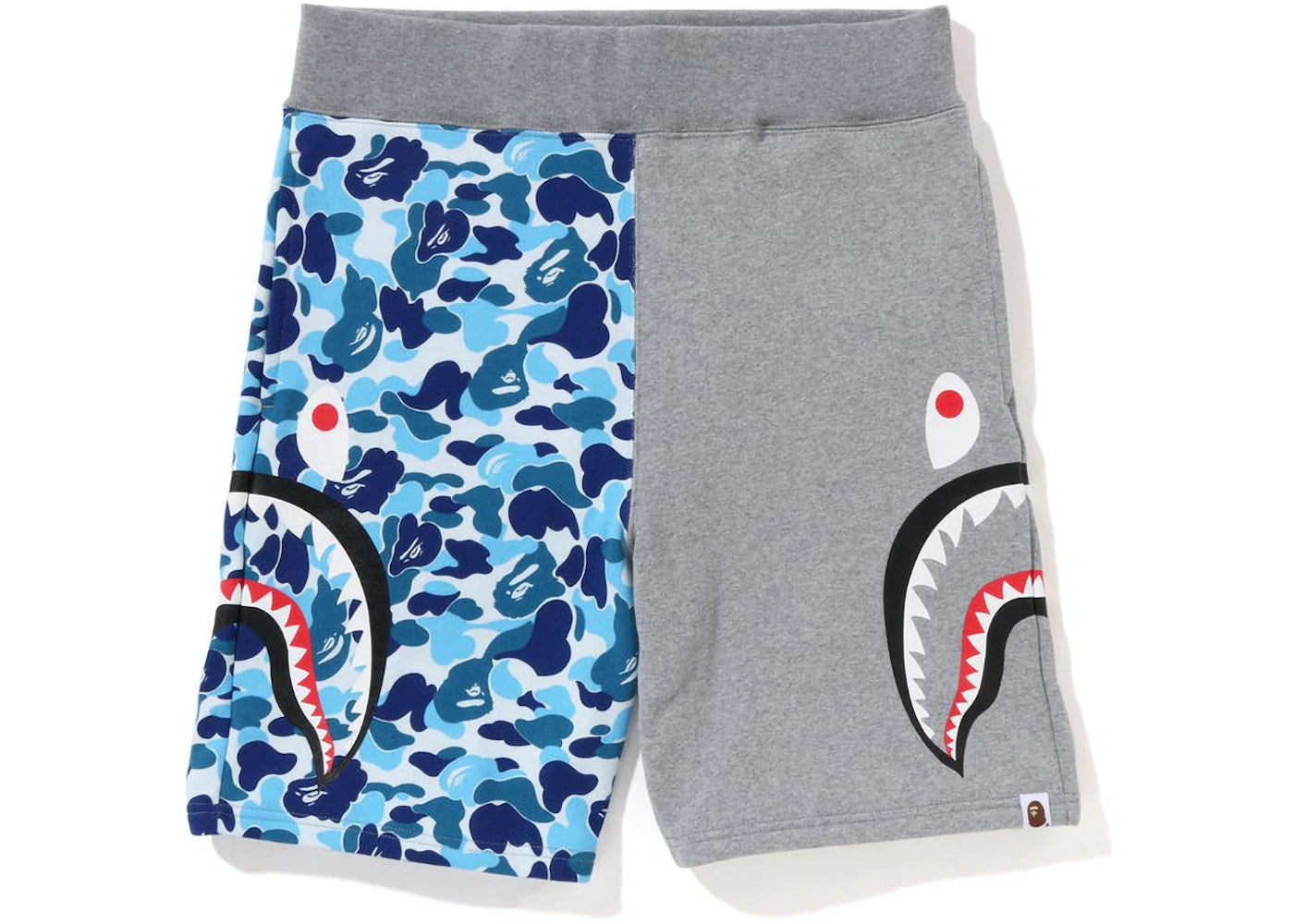 ABC Side Camo Shark Sweat Shorts Blue/Grey