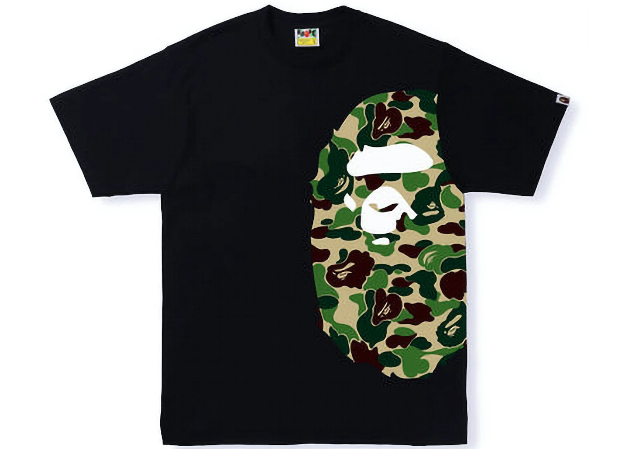 ABC Camo Side Big Ape Head Tee Black Green