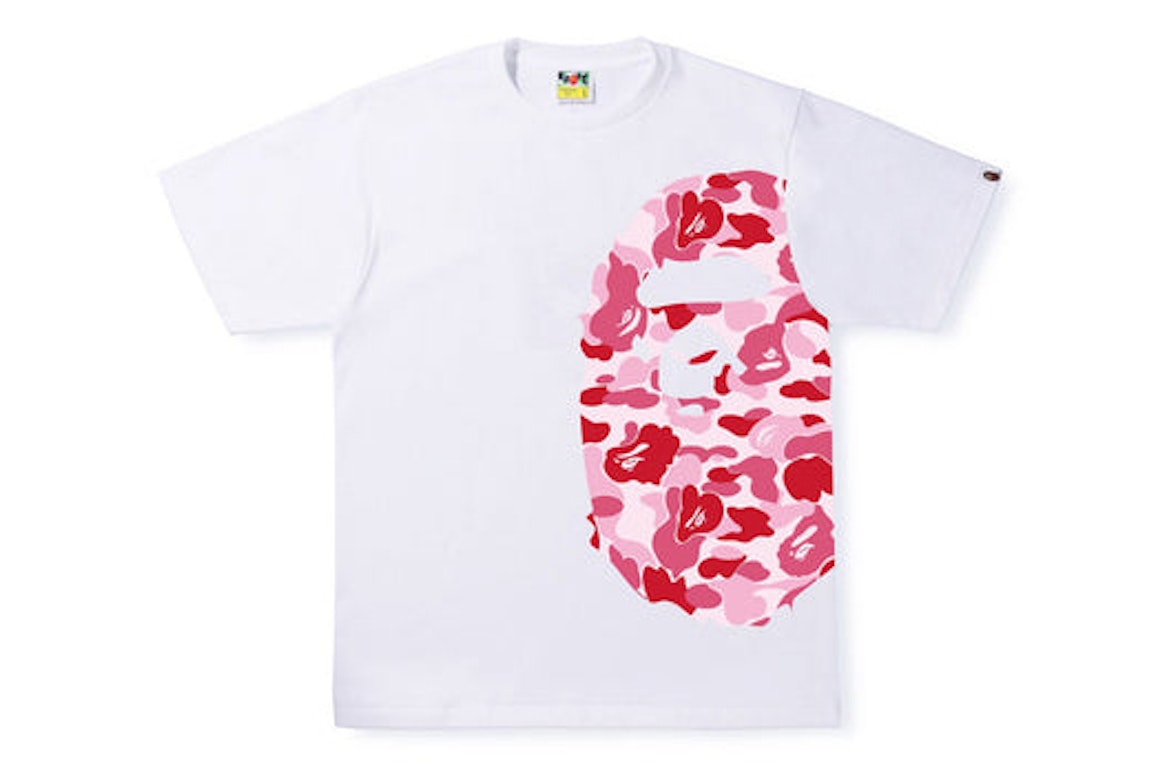 ABC Camo Side Big Ape Head Tee White Pink