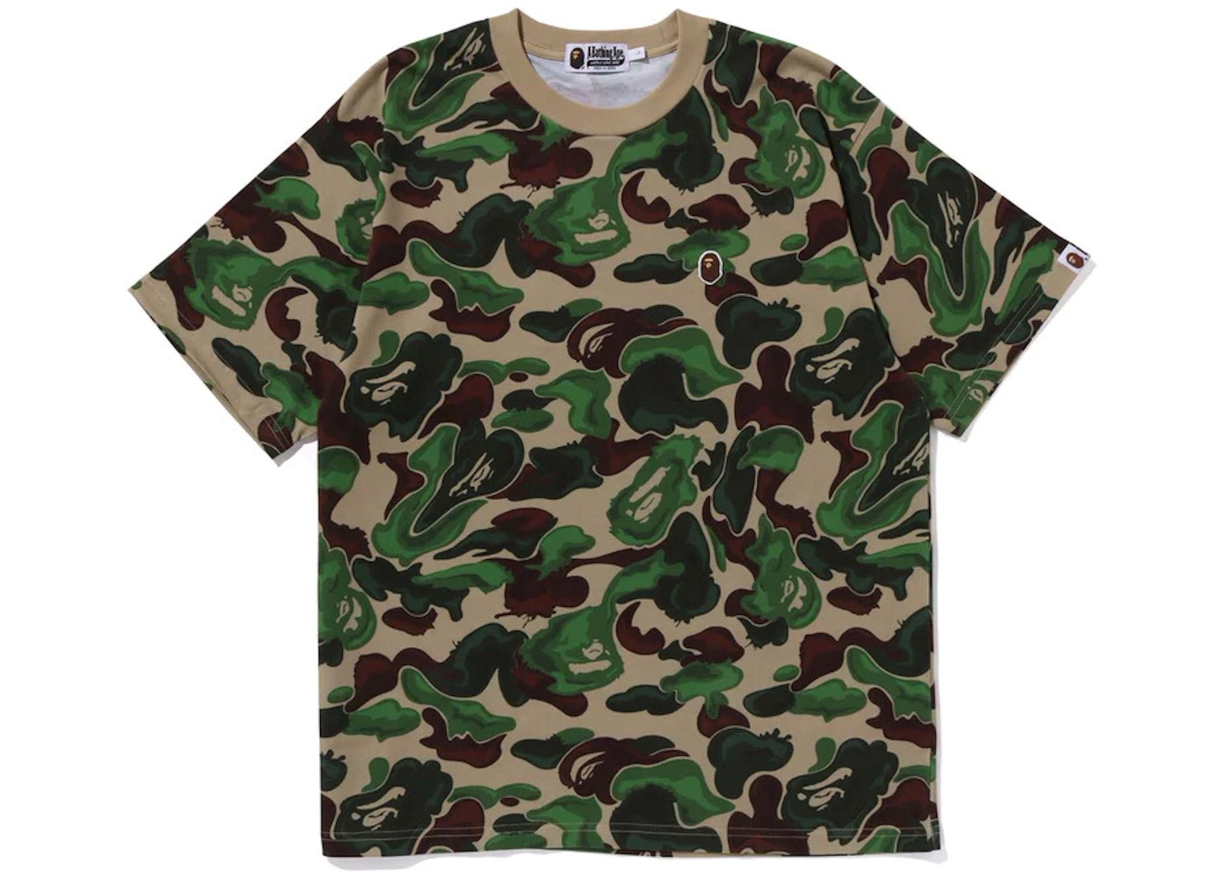 Art Camo Ape Head One Point Tee Green