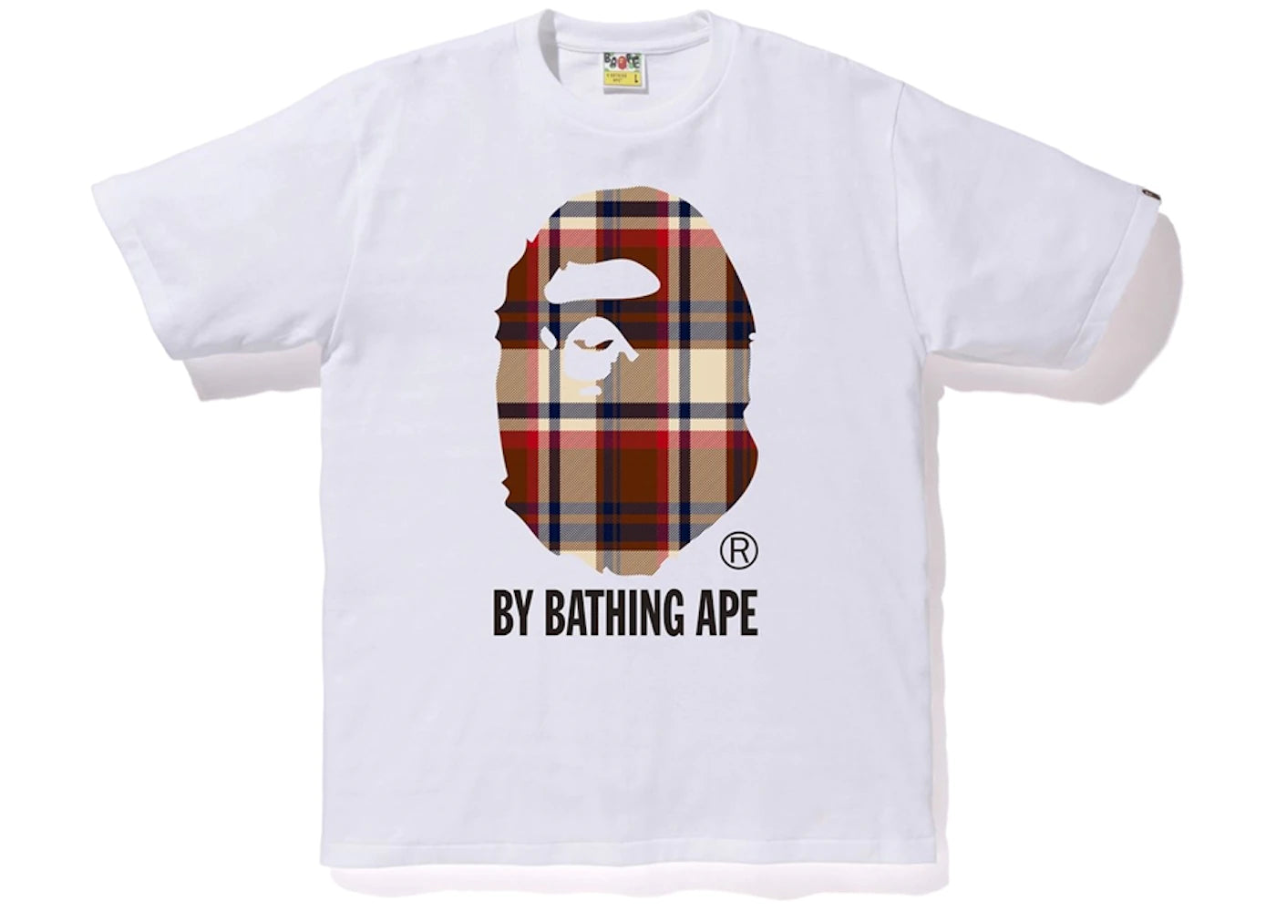 Check By Bathing Ape Tee White/Red