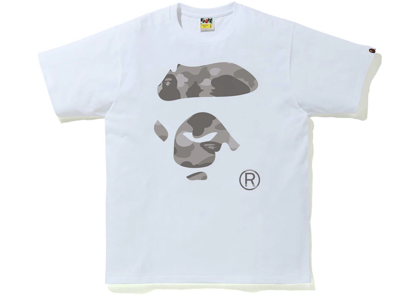 Color Camo Ape Face Tee White/Gray