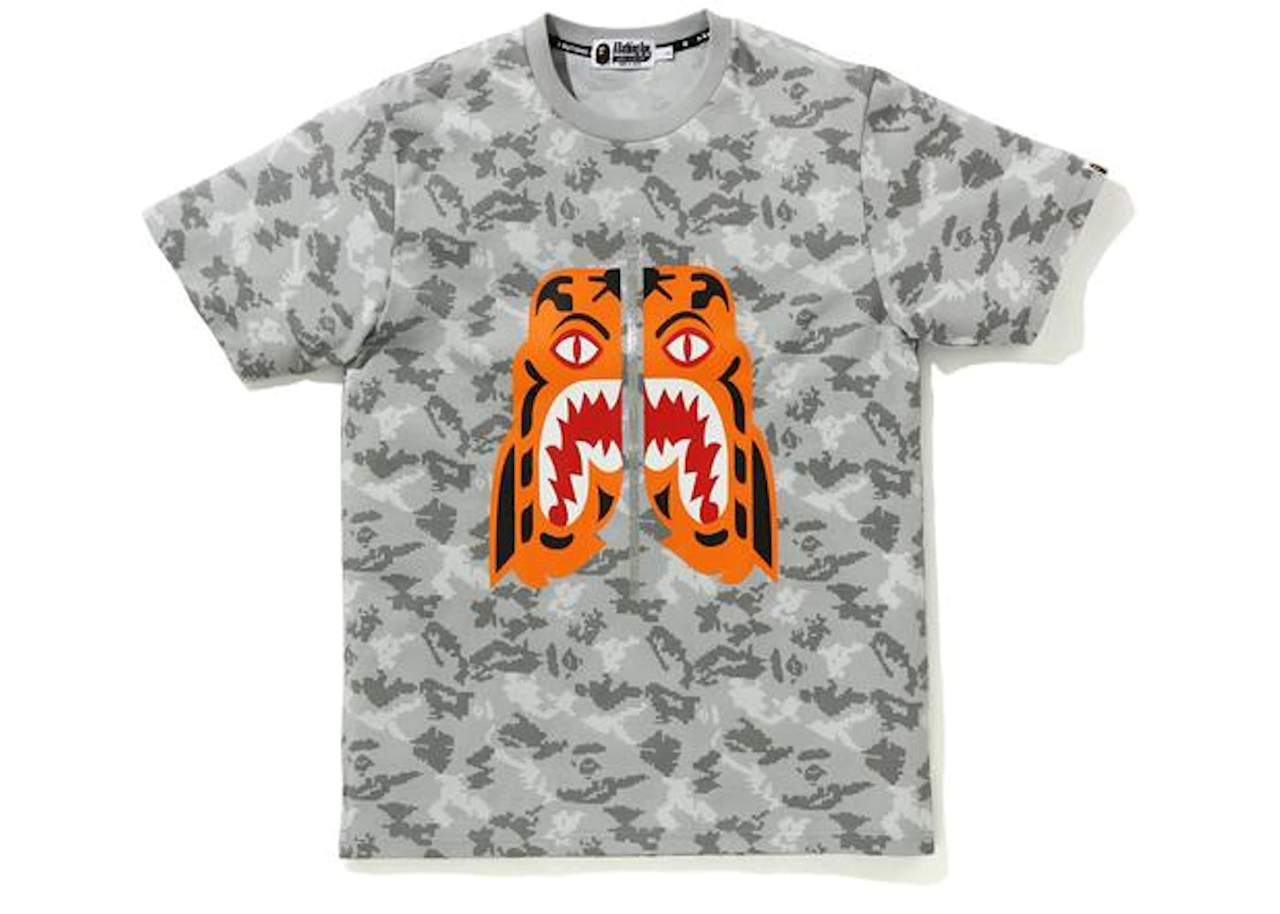 Digital Camo Tiger Tee Gray