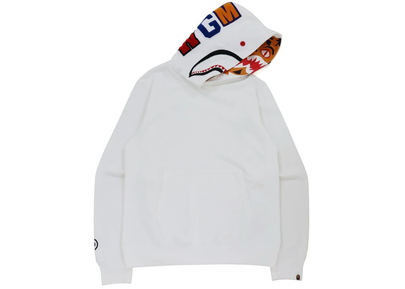 Shark x Tiger Pullover Hoodie White