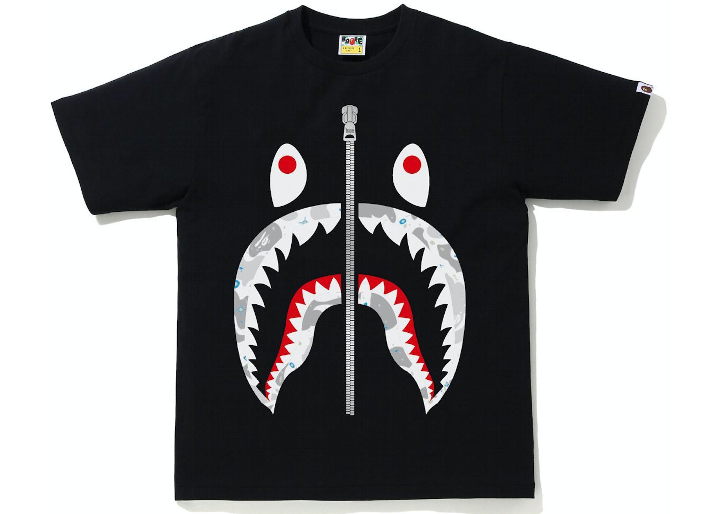 Space Camo Shark Tee (SS21) Black