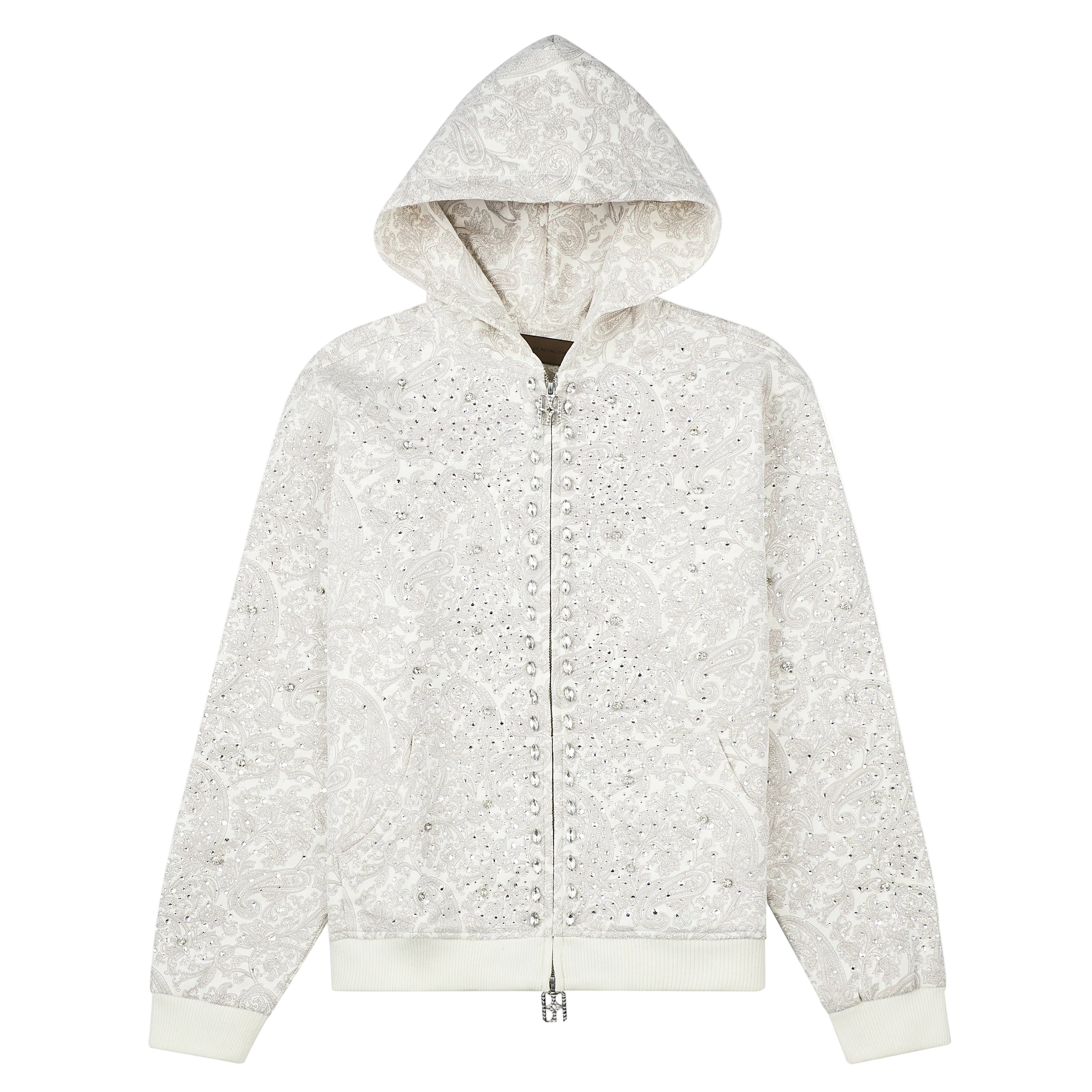 Cashew Blossom Pearl Zipper Hoodie