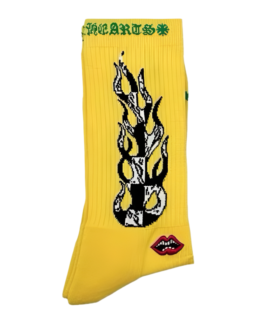 Matty Boy Flame Socks Yellow