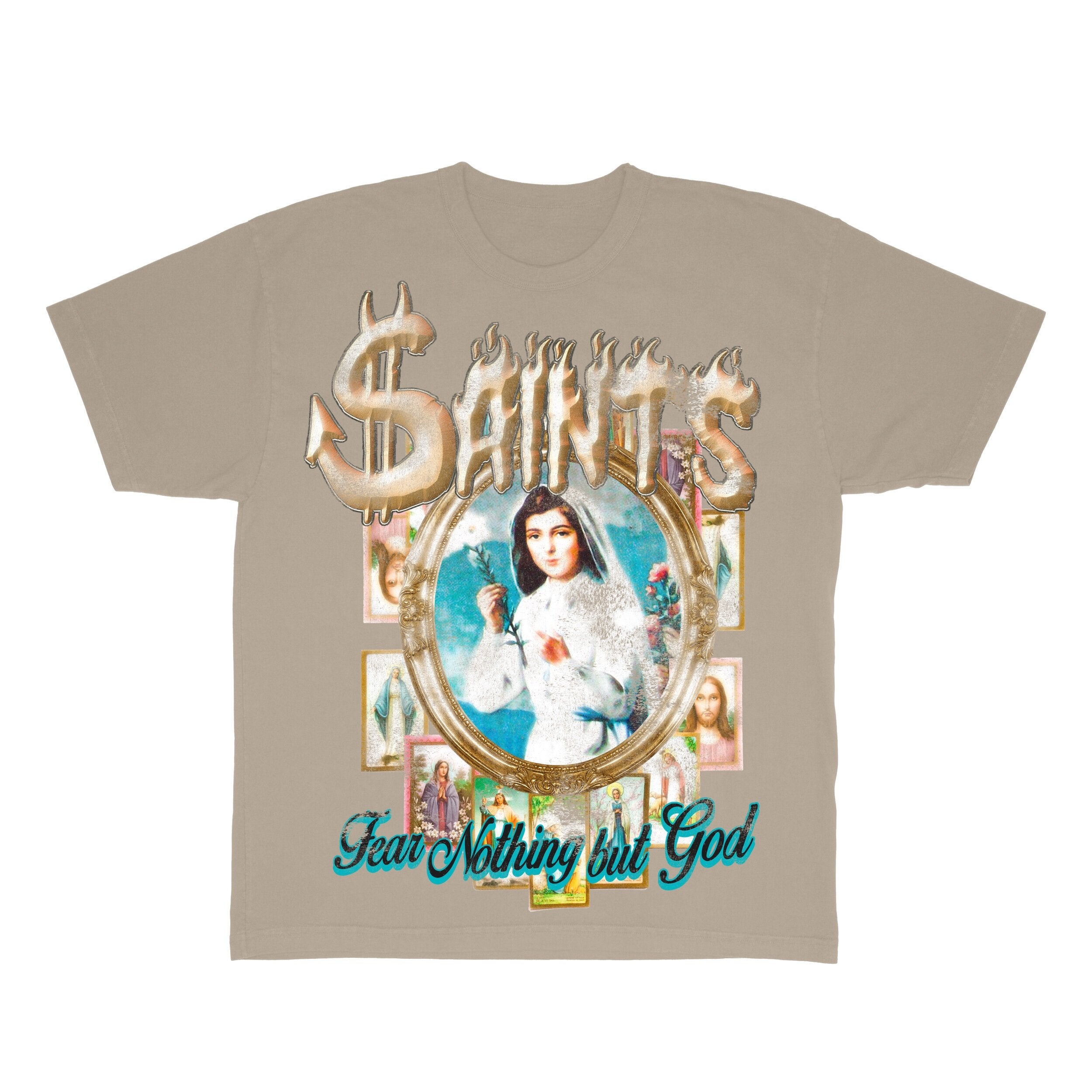 Hail Mary Tee Brown/Gold