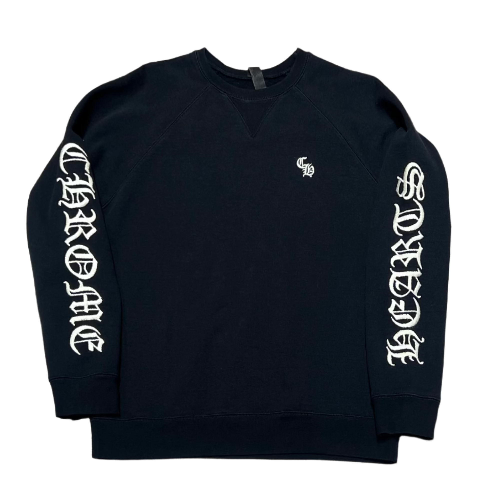 Chrome Hearts Black & White Embroidered Crewneck