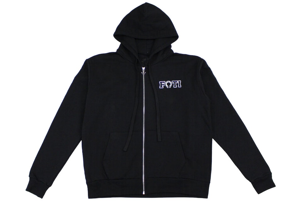 x FOTI Zip-Up Hoodie Black