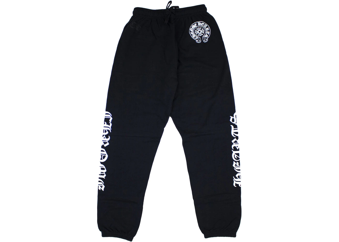 Chrome Hearts Scroll Logo Horseshoe Sweatpants Black