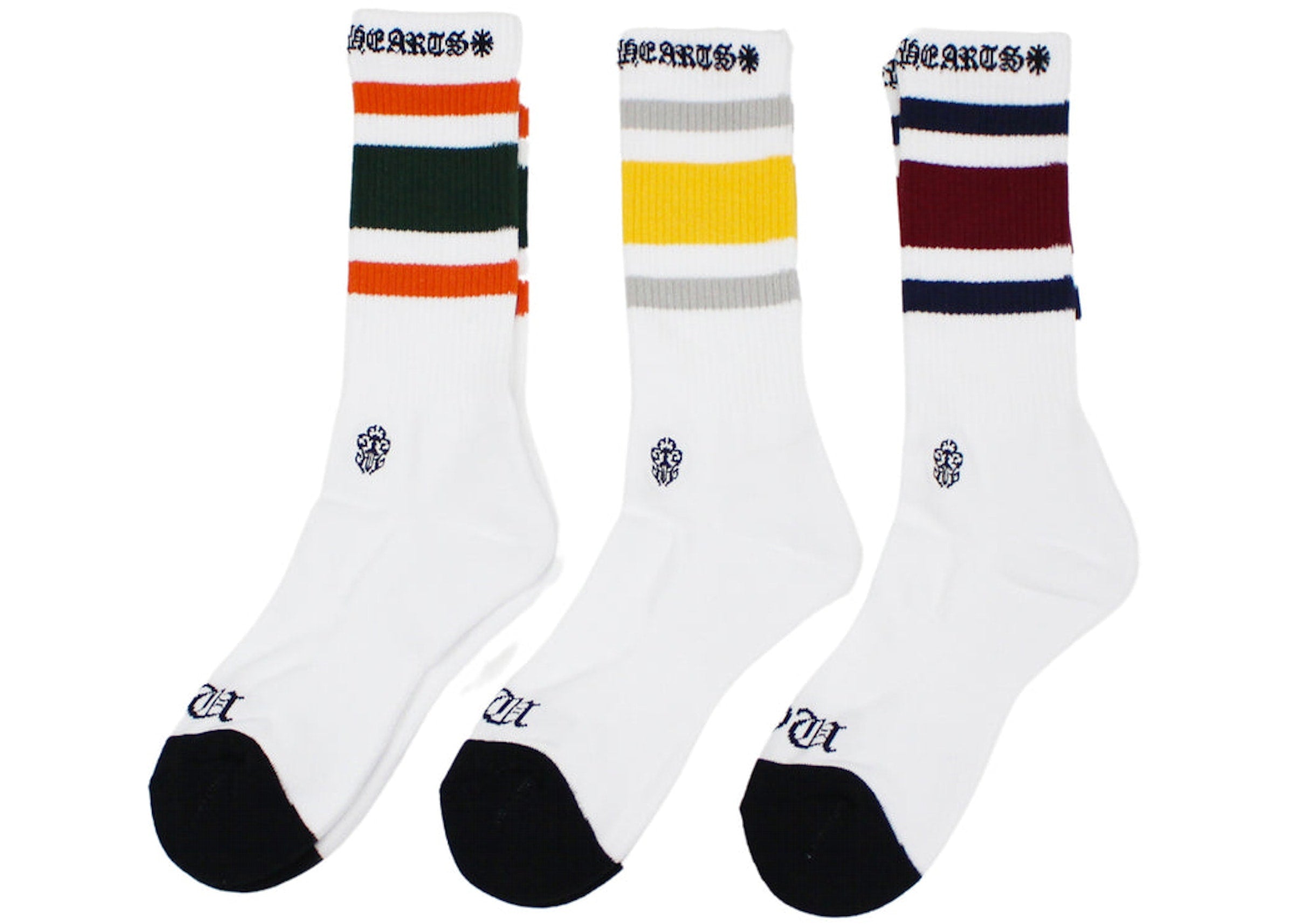 3-Pack Miami Stripe Socks Multicolor/White