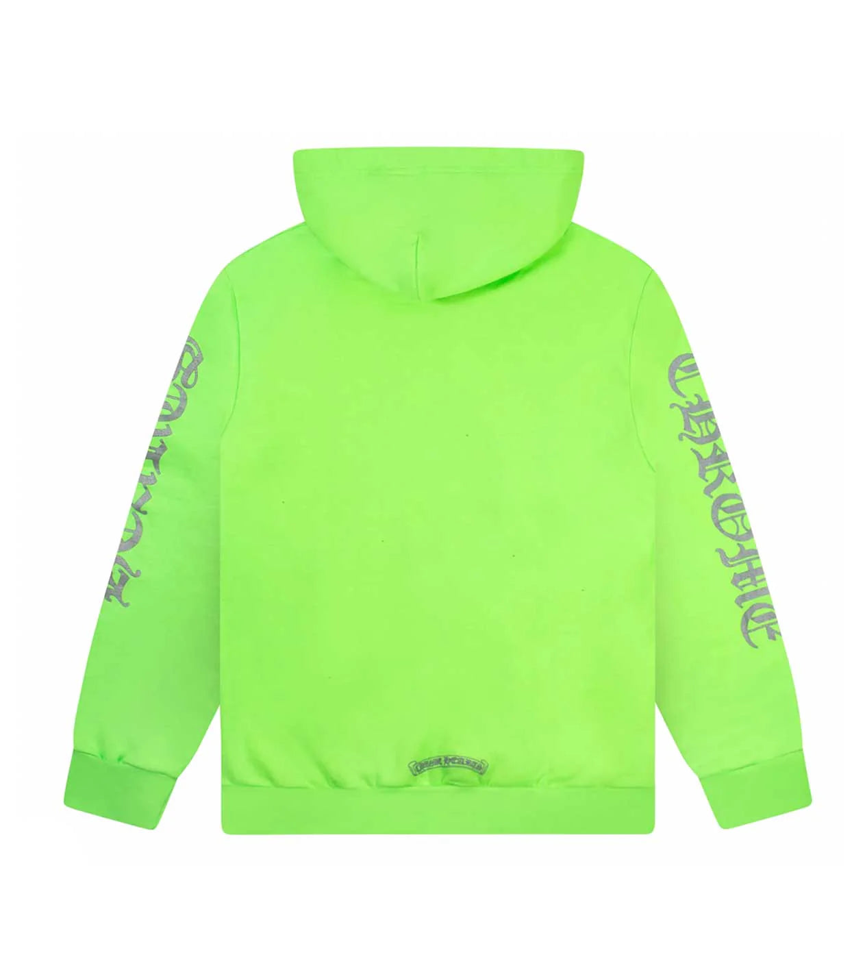 Neon Green Vertical Logo Hoodie