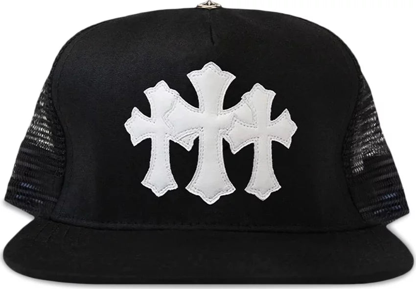 Cemetery Triple Cross Patch Trucker Hat 'Black'