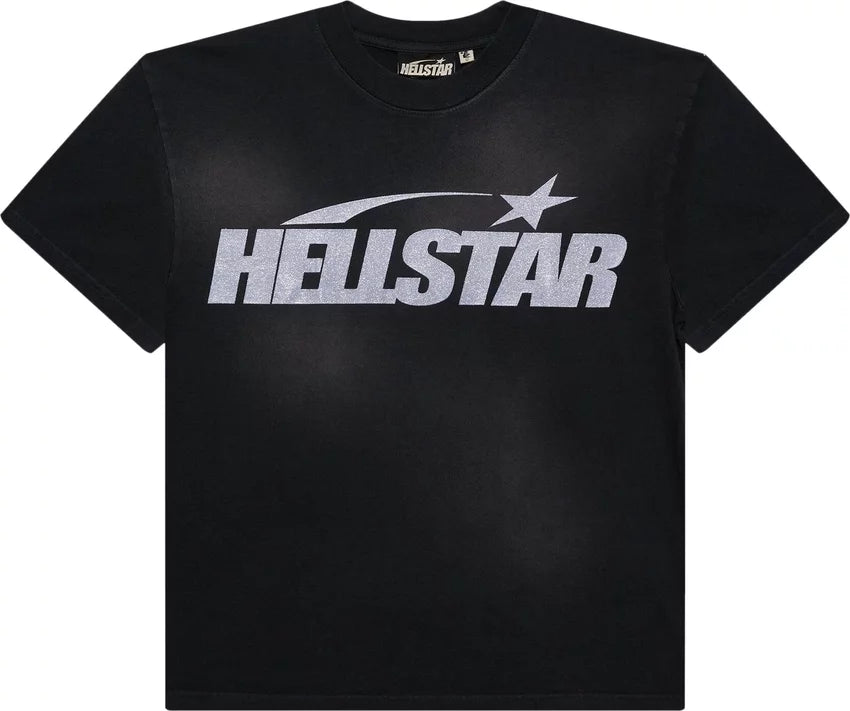 Hellstar Glitter Logo T-Shirt 'Black'