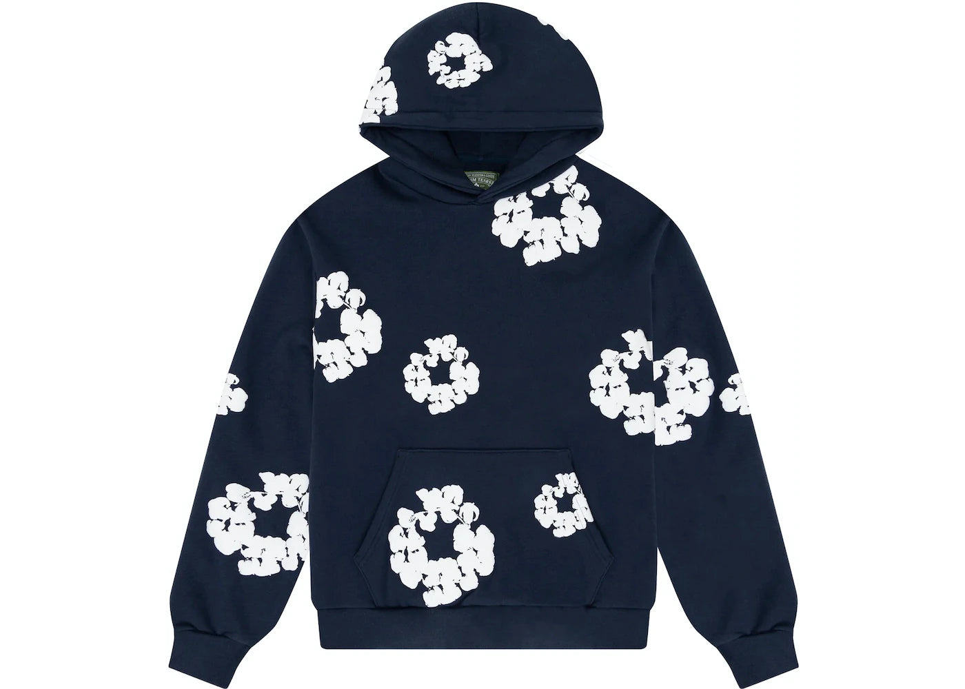 Cotton Wreath Sweatshirt Navy