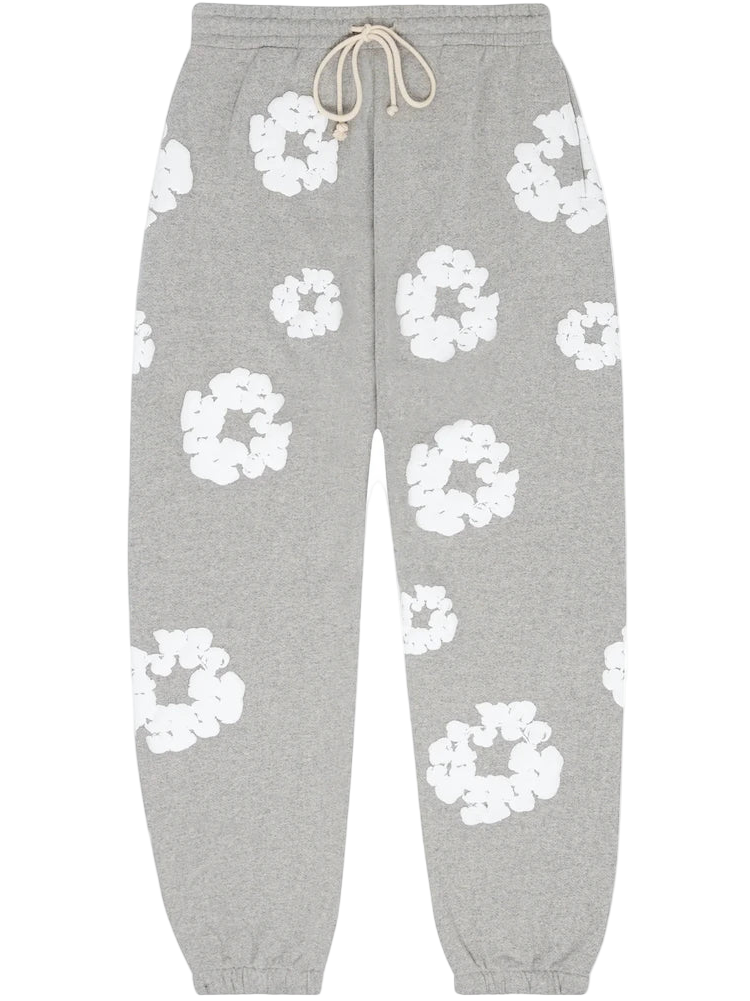 Cotton Wreath Sweatpants Grey