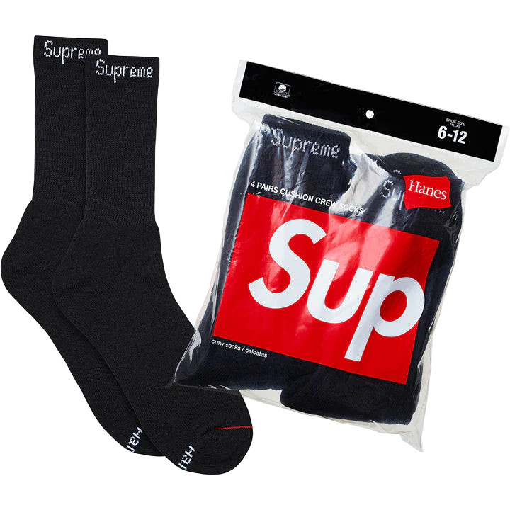Hanes Socks (4 Pack) Black
