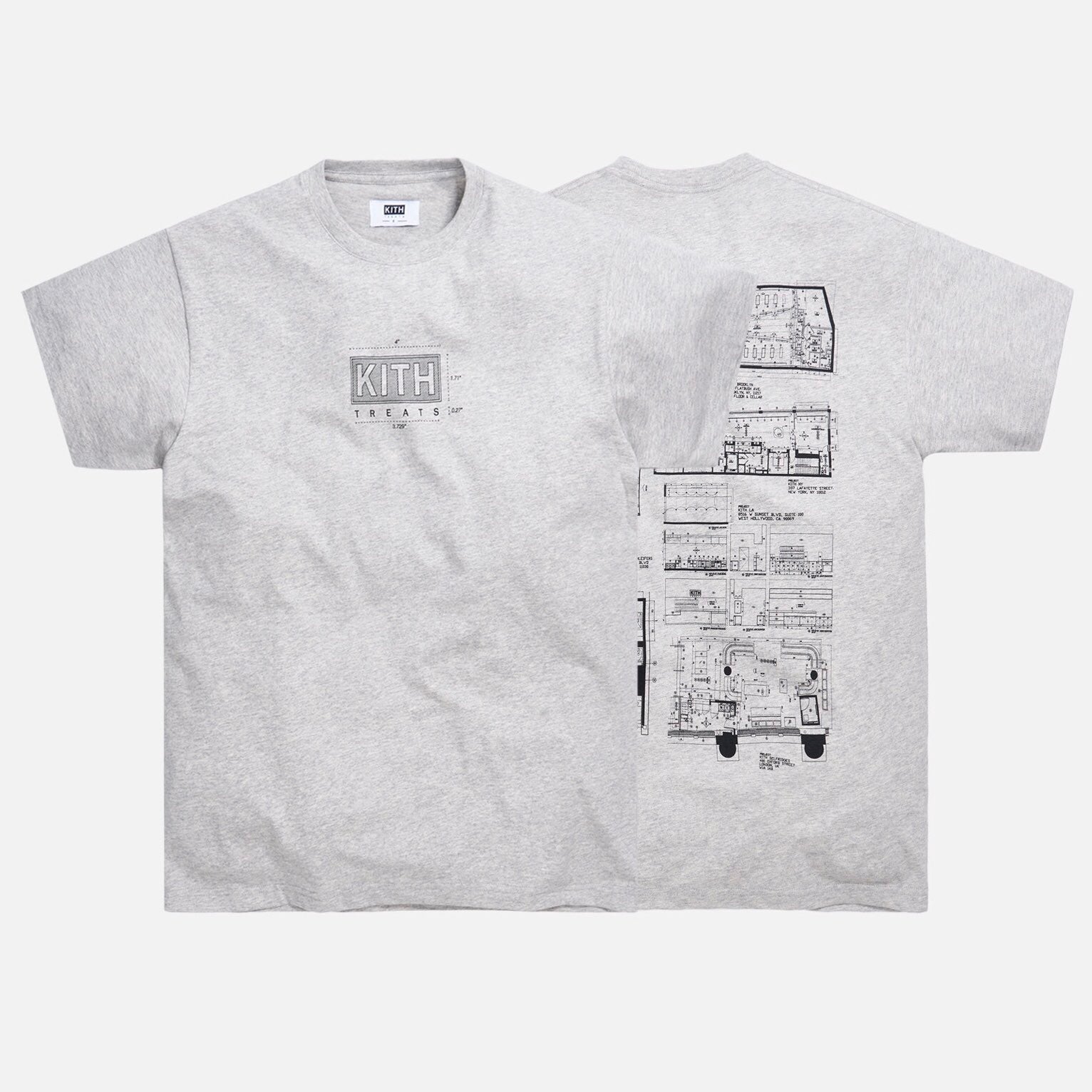 Treats Blueprint Tee Grey