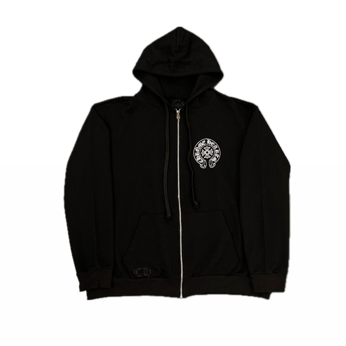 Beijing Horseshoe Black Zip Up Hoodie