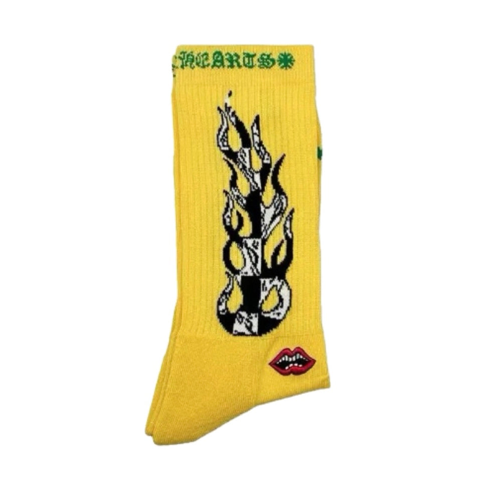 Matty Boy Flame Socks Yellow