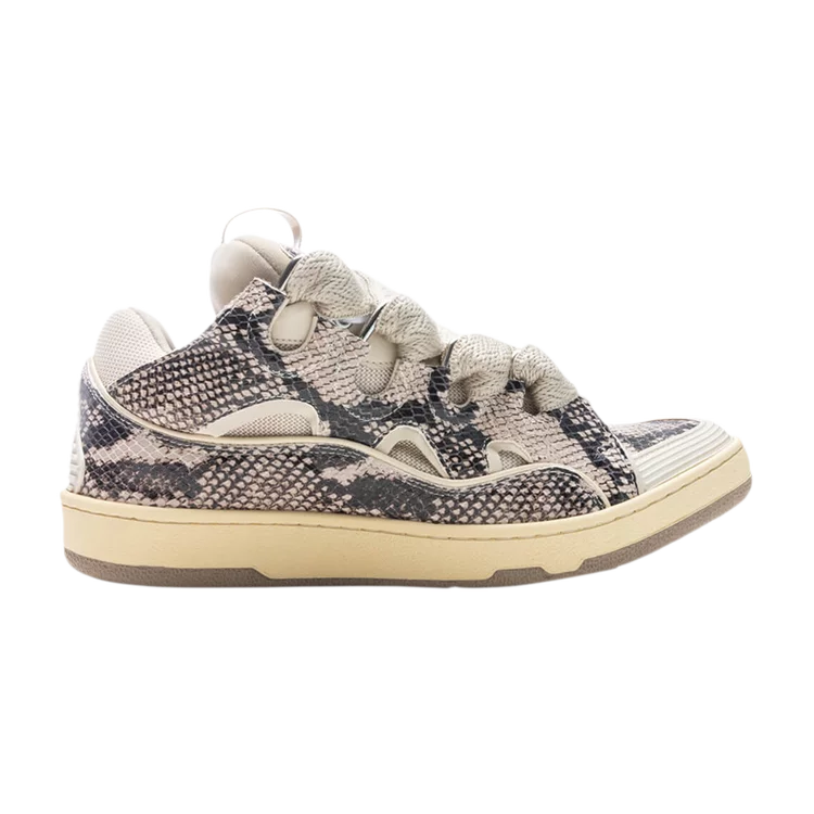 Lanvin Curb Sneakers 'Beige Python'