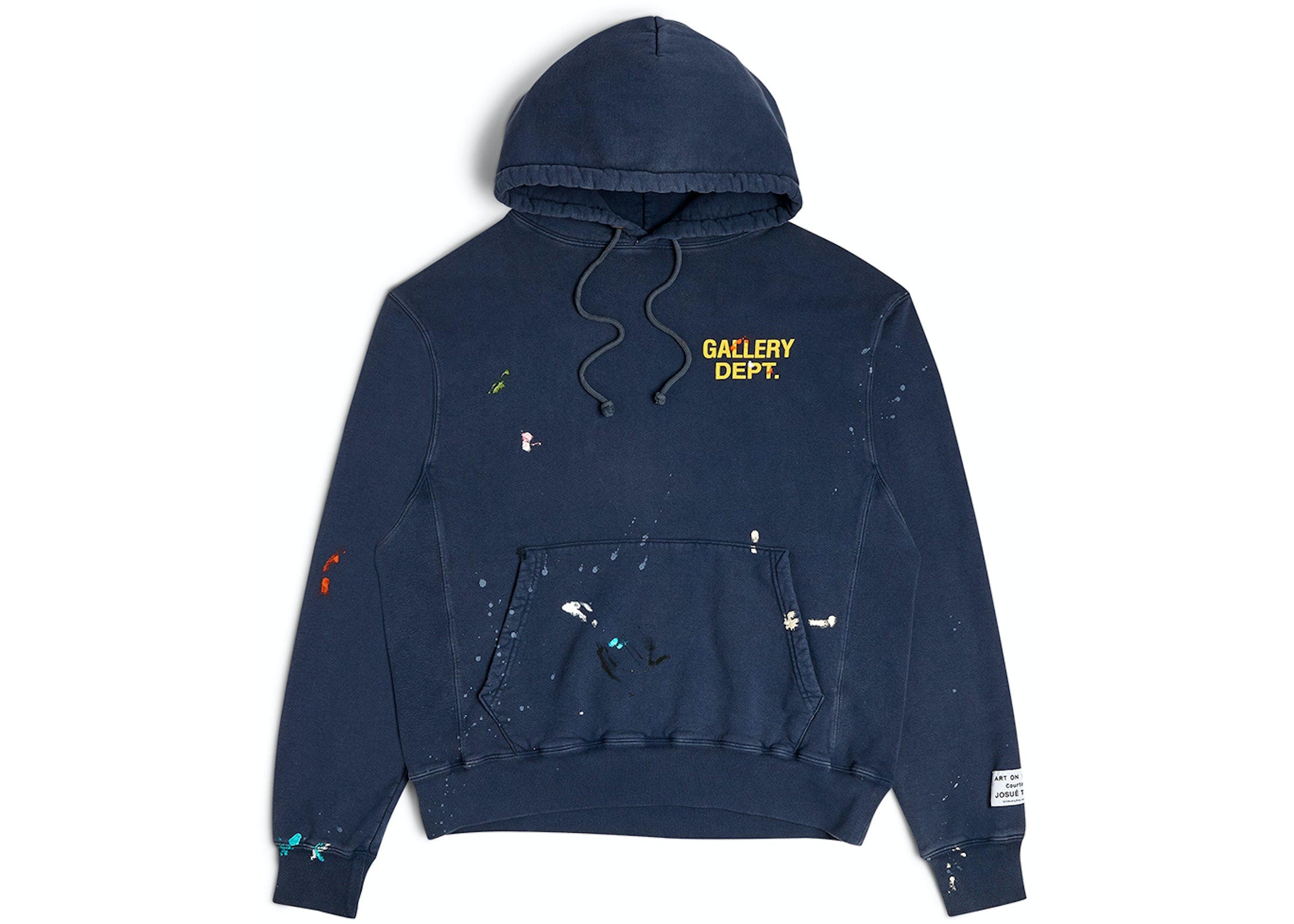 Paint Logo Hoodie Vintage Navy