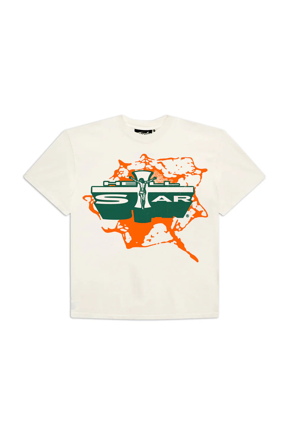 Jesus Emblem Tee Cream/Green