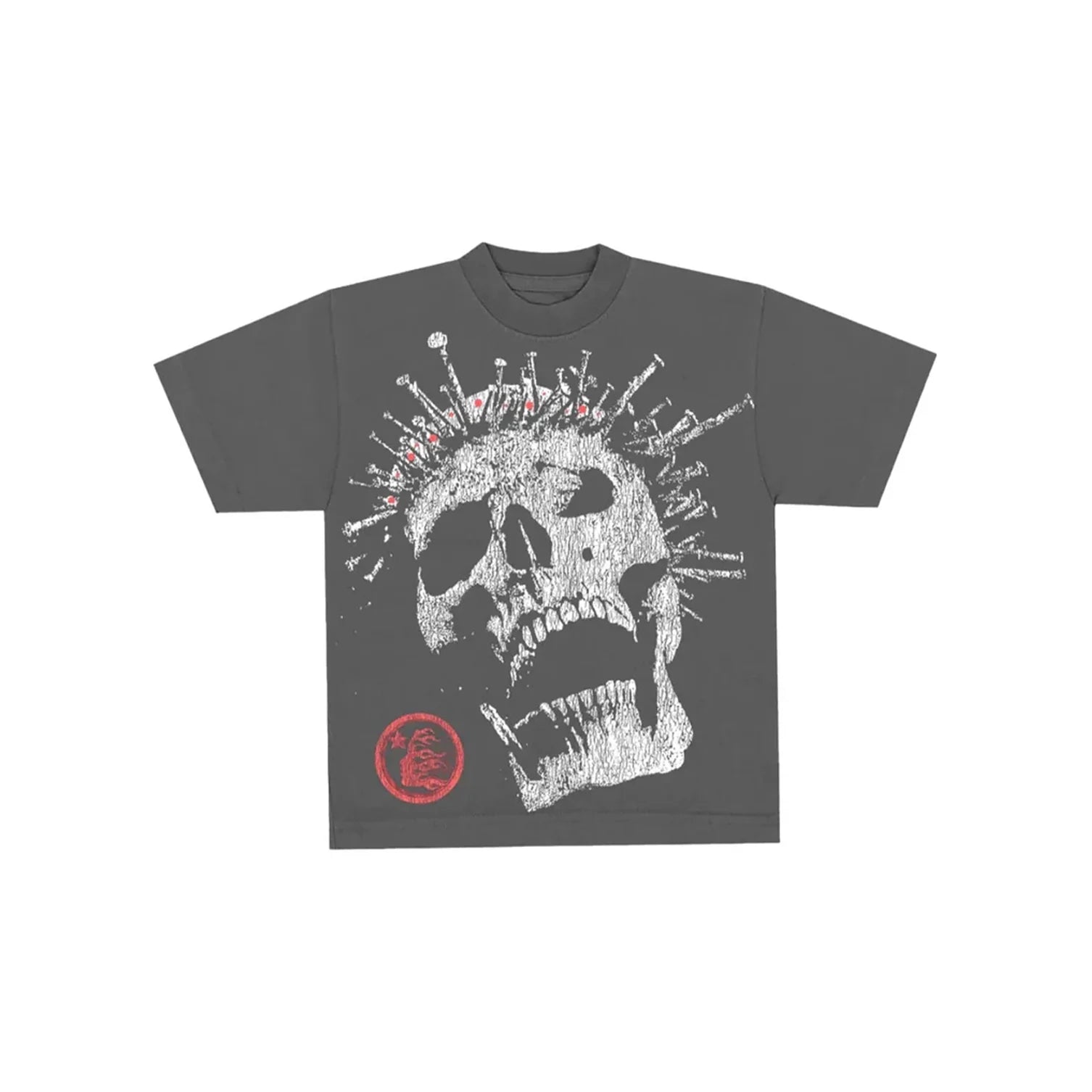 Hellstar Crown Skull Tee Faded Grey