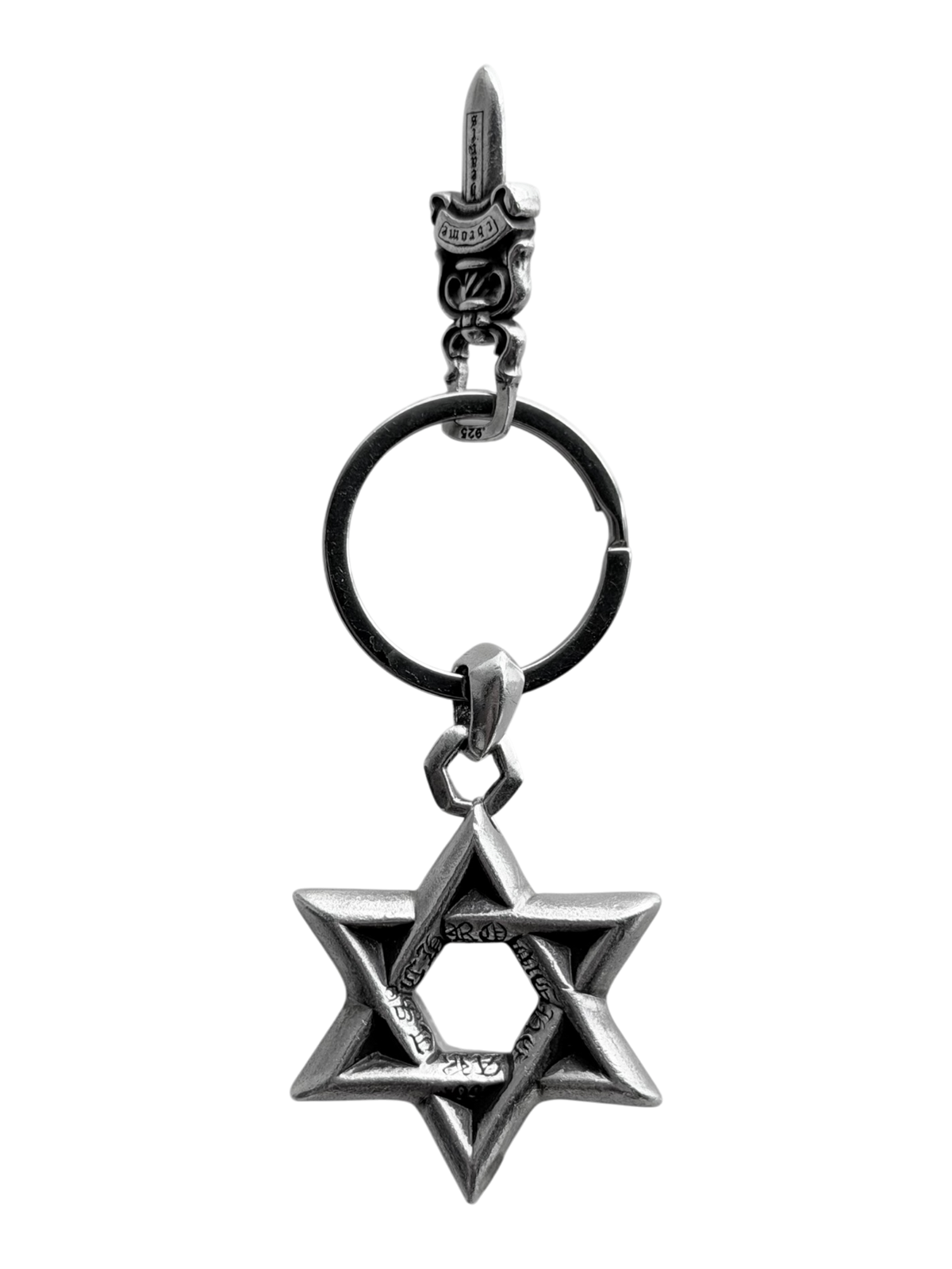 Star of David and Dagger Keychain