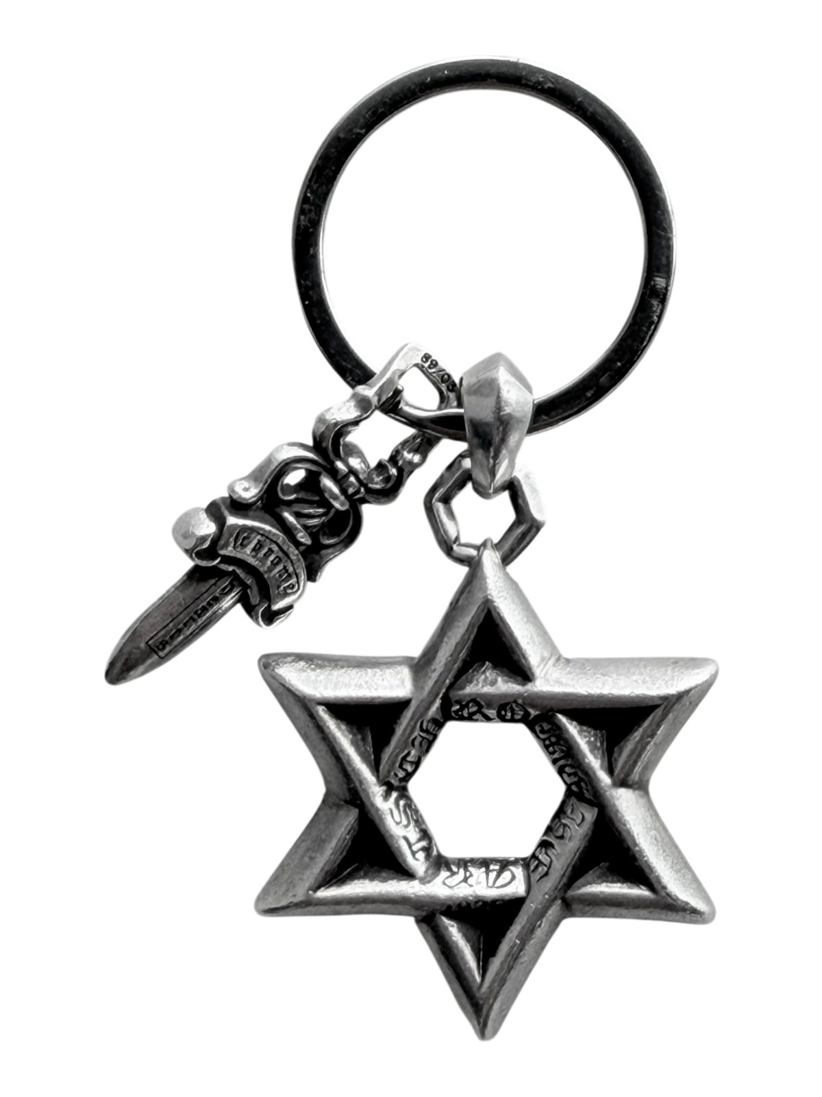 Star of David and Dagger Keychain