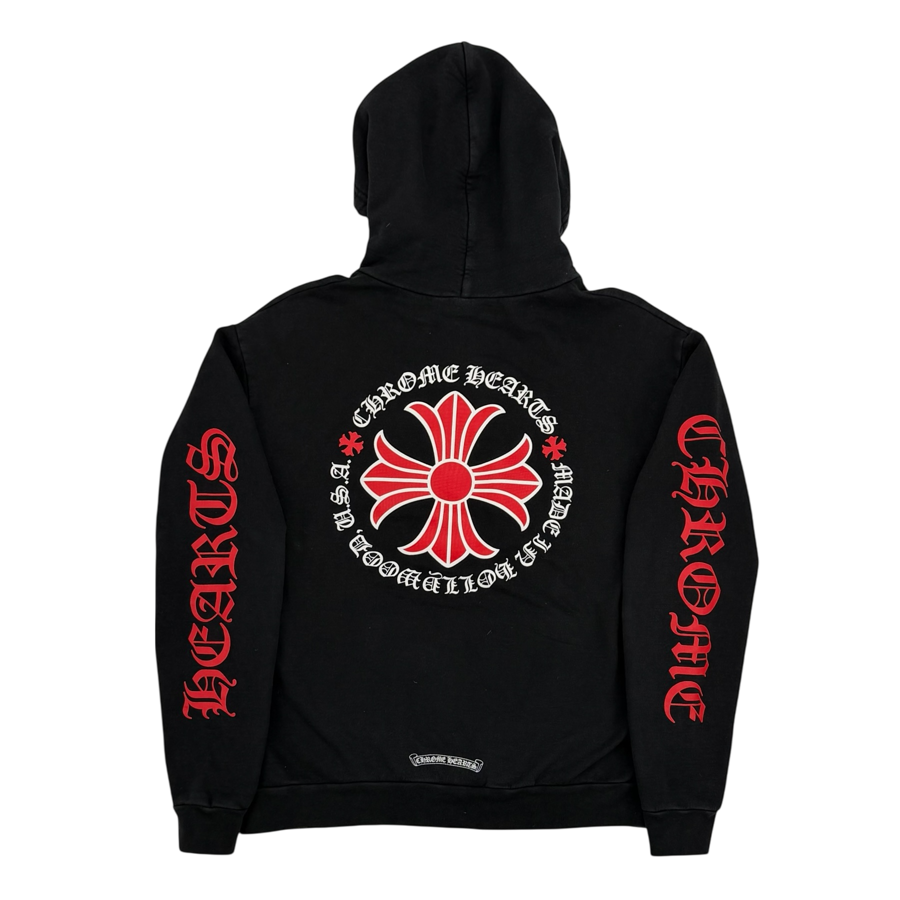 Chrome Hearts Black Red Cross Hoodie