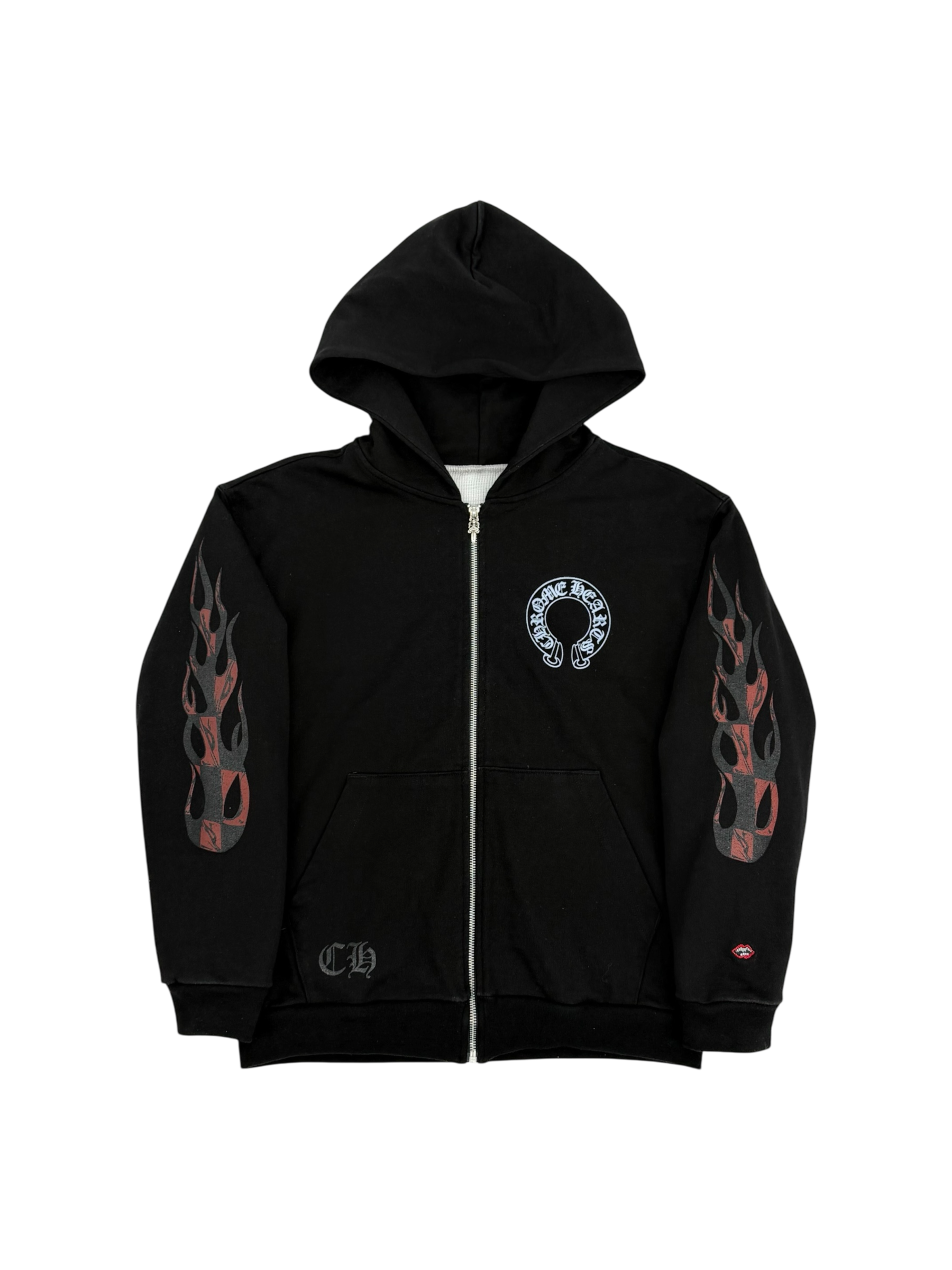 Sex Records Vintage Thermal Zip Black Red White