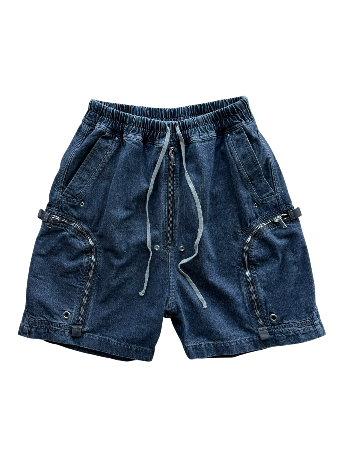 Blue Bauhaus Denim Cargo Shorts