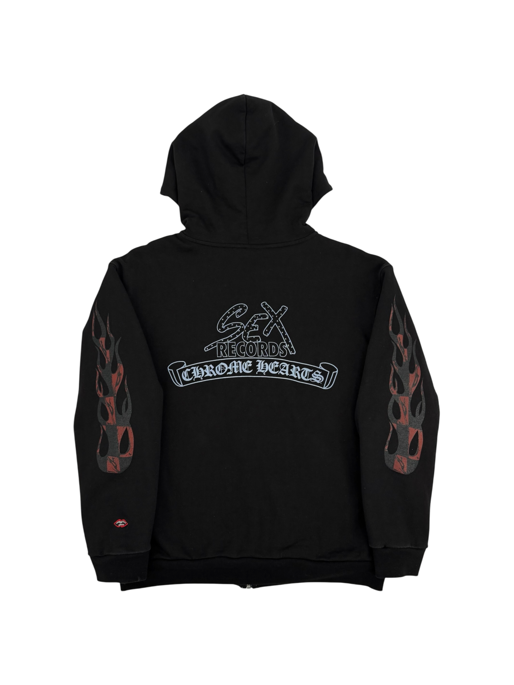 Sex Records Vintage Thermal Zip Black Red White