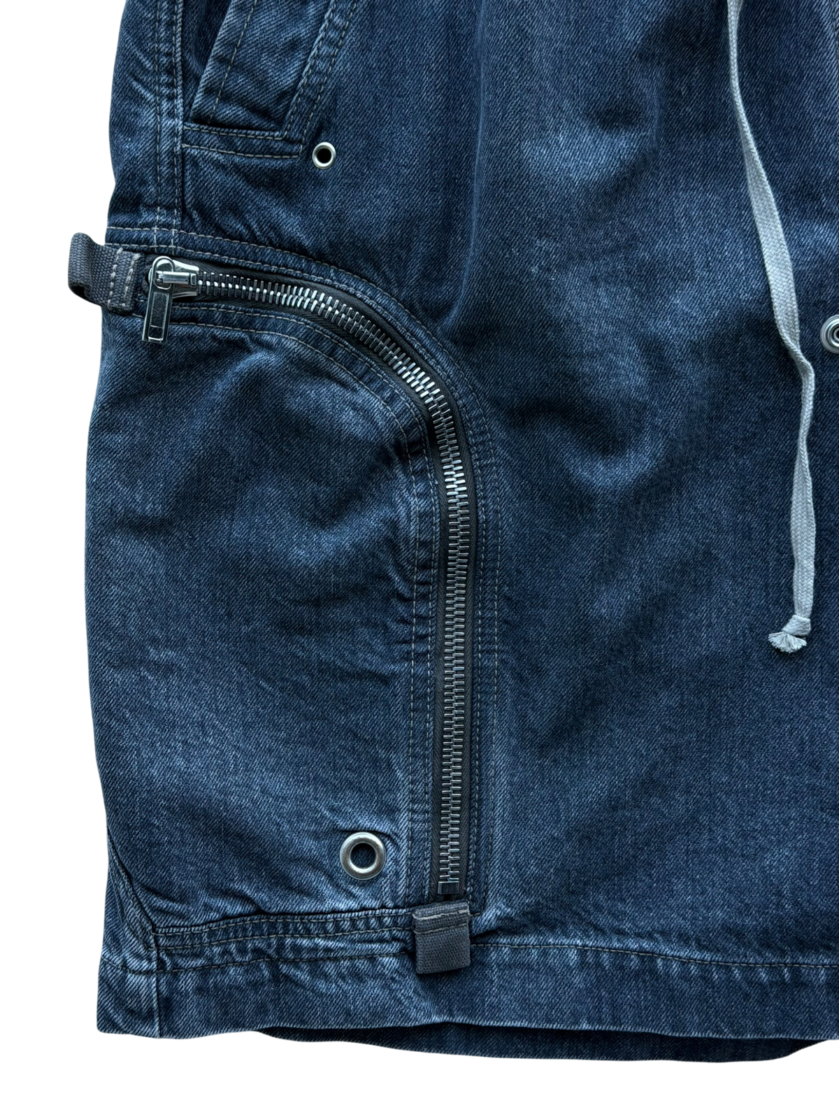 Blue Bauhaus Denim Cargo Shorts