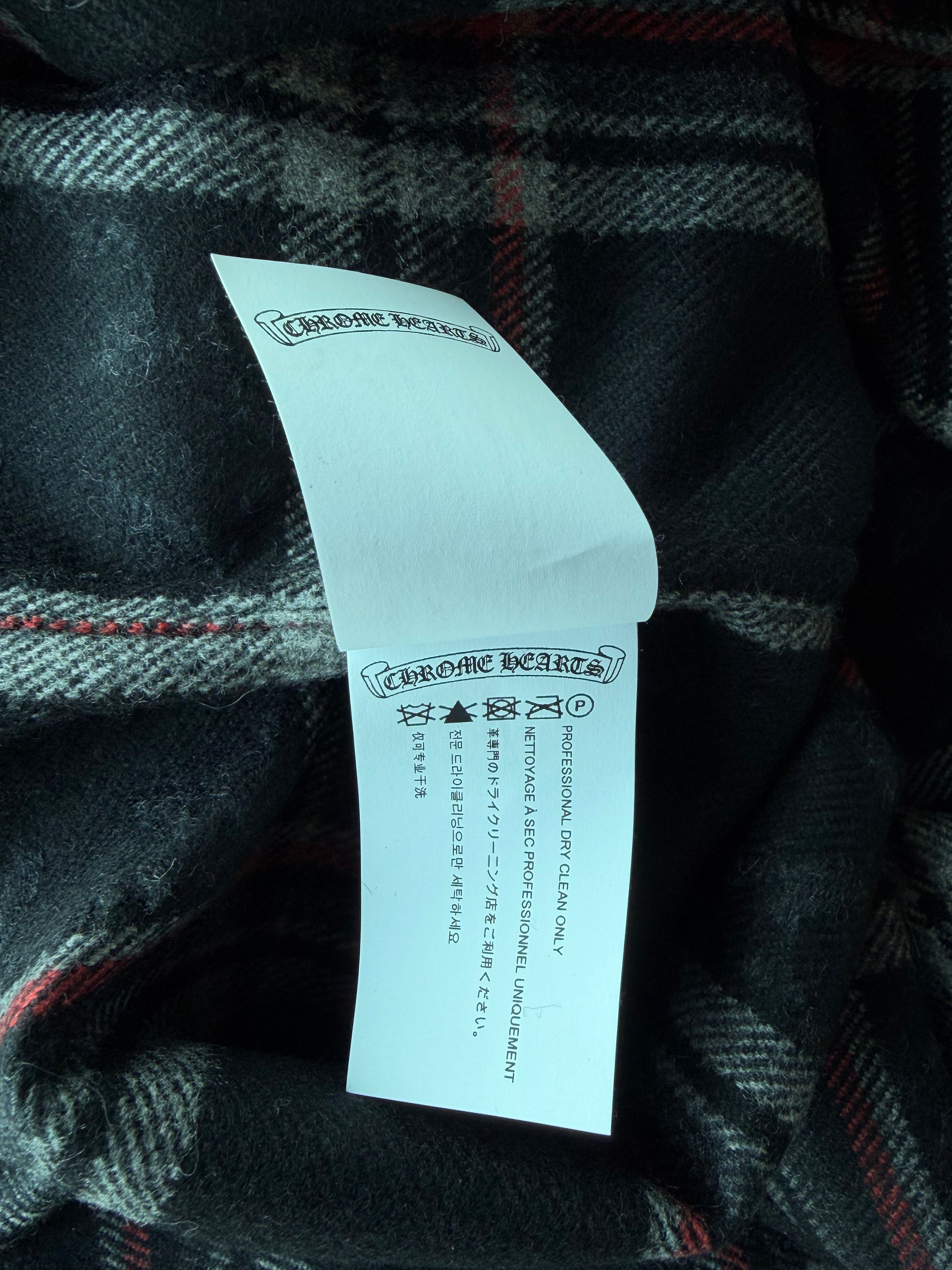 Gas Station Plaid Cashmere Cross Patch Shirt